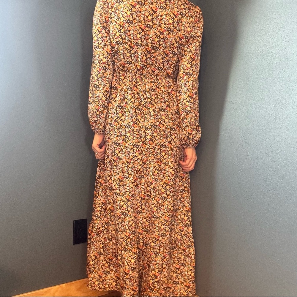 Bohemian Floral Long Sleeve Maxi Dress - Picture 3 of 10